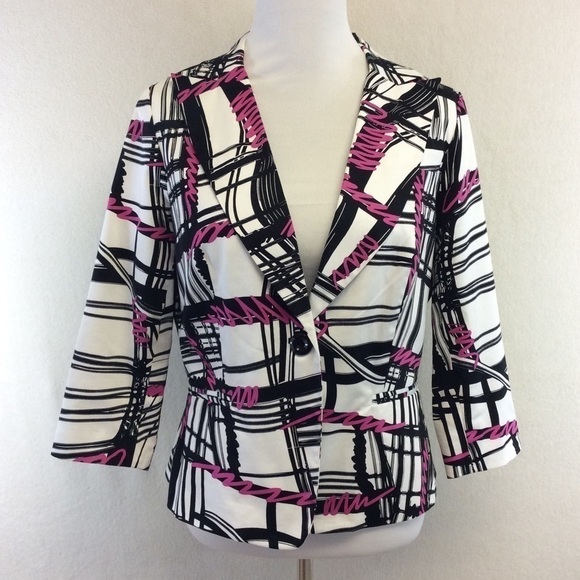 Sandro Sportswear graphic print one button blazer - Picture 1 of 8